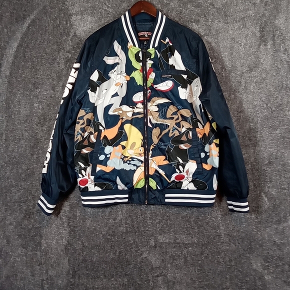 Members only men's looney tunes bomber jacket size extra large - Picture 2 of 10